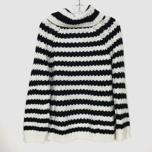 Catherine Malandrino Stripe Turtleneck Sweater - Picture 8 of 8